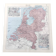 Map of the Netherlands Amsterdam Rotterdam 43x43cm from 1950