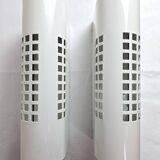 Pair of vintage 80s Memphis industrial wall or ceiling lights