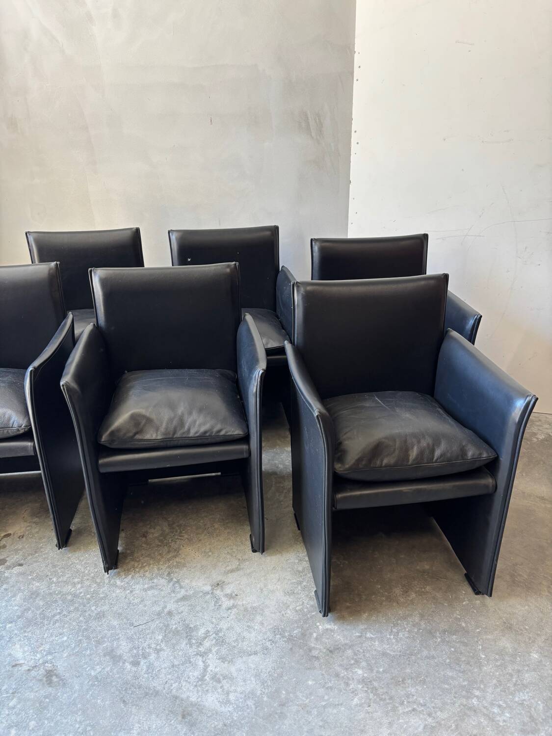 Set of 6 Break 401 chairs by Mario Bellini for Cassina