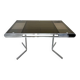 Smoked glass dining table with chrome legs, 1970s design by Roche Bobois.
