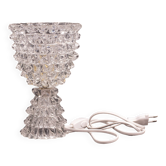 Elegant Table Lamp in Rostrato Murano Glass Vase attributed to Barovier & Toso, 1940s