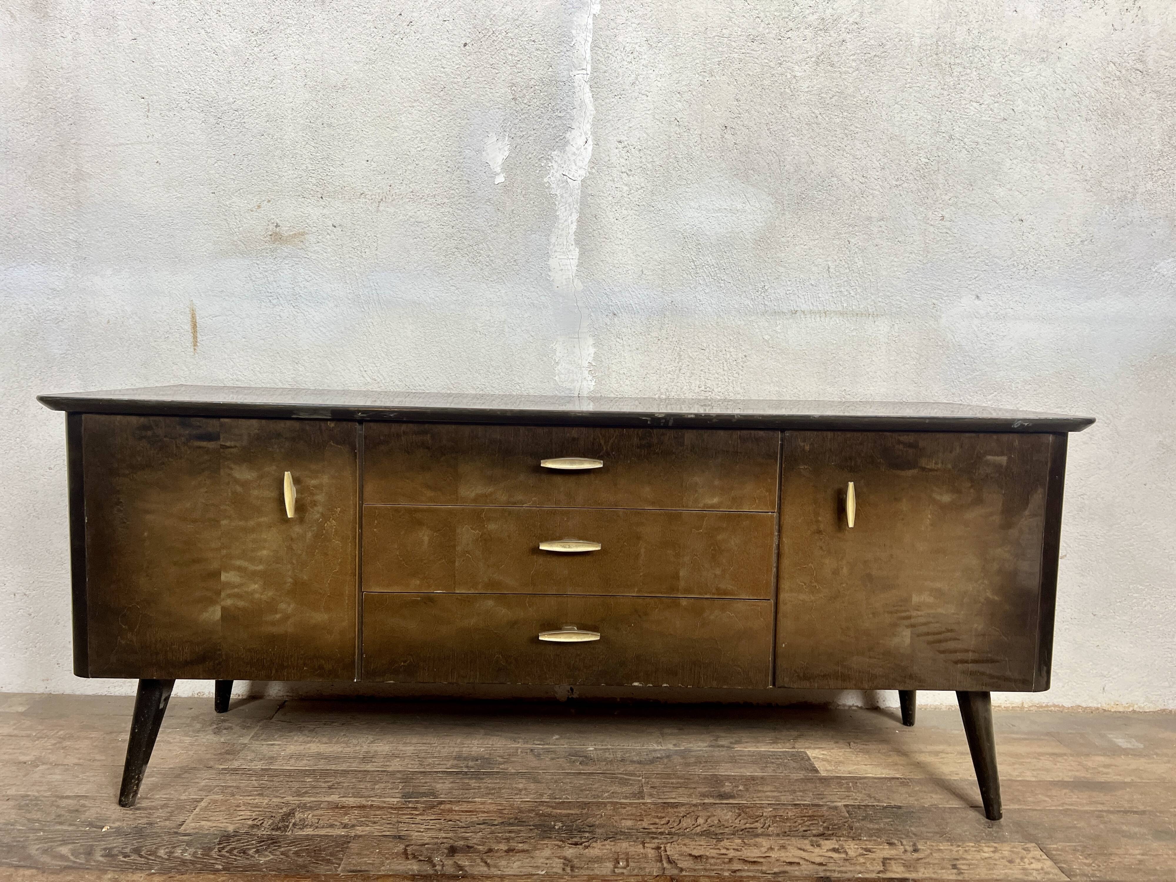 French modernist vintage TV/hifi cabinet