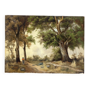 Le grand chêne, huile