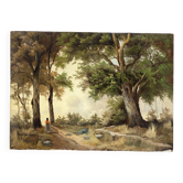 Le grand chêne, huile sur toile signé