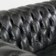 Set consisting of a cowhide leather Chesterfield sofa and matching ottoman