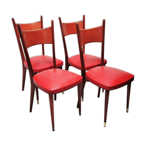 4 chaises vintage scandinave