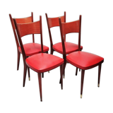 4 scandinavian vintage chairs
