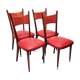 4 scandinavian vintage chairs