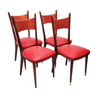 4 scandinavian vintage chairs