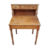 Stepped walnut desk
