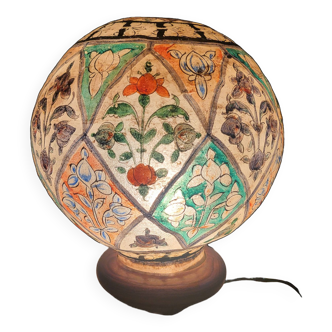 Lampe boule en peau à poser,1950,1960