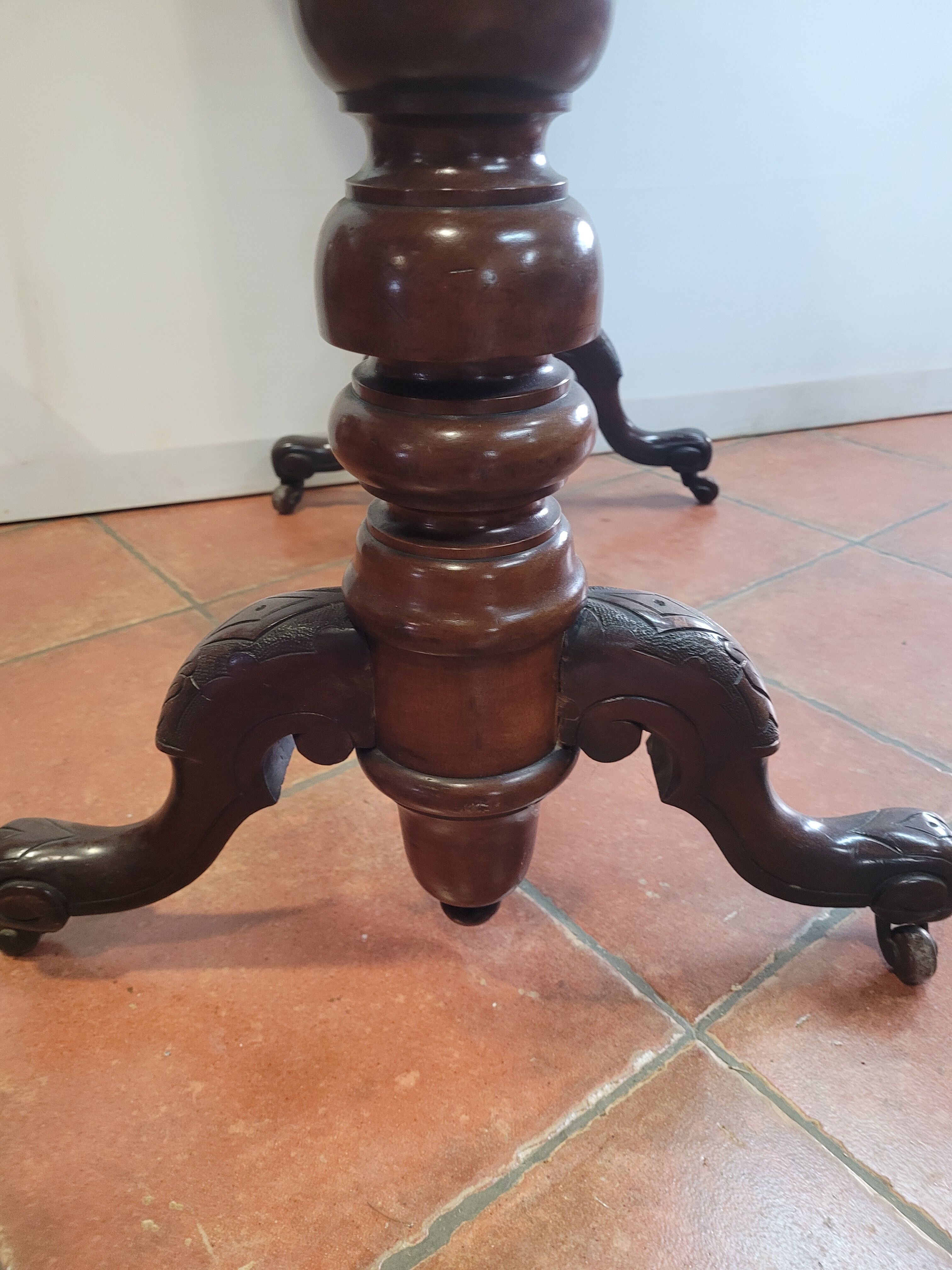 Antique mahogany bistro table