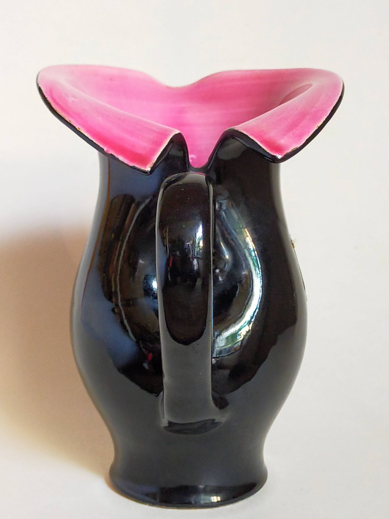 Bicolor pitcher of the Norman Potteries of Louviers 50s