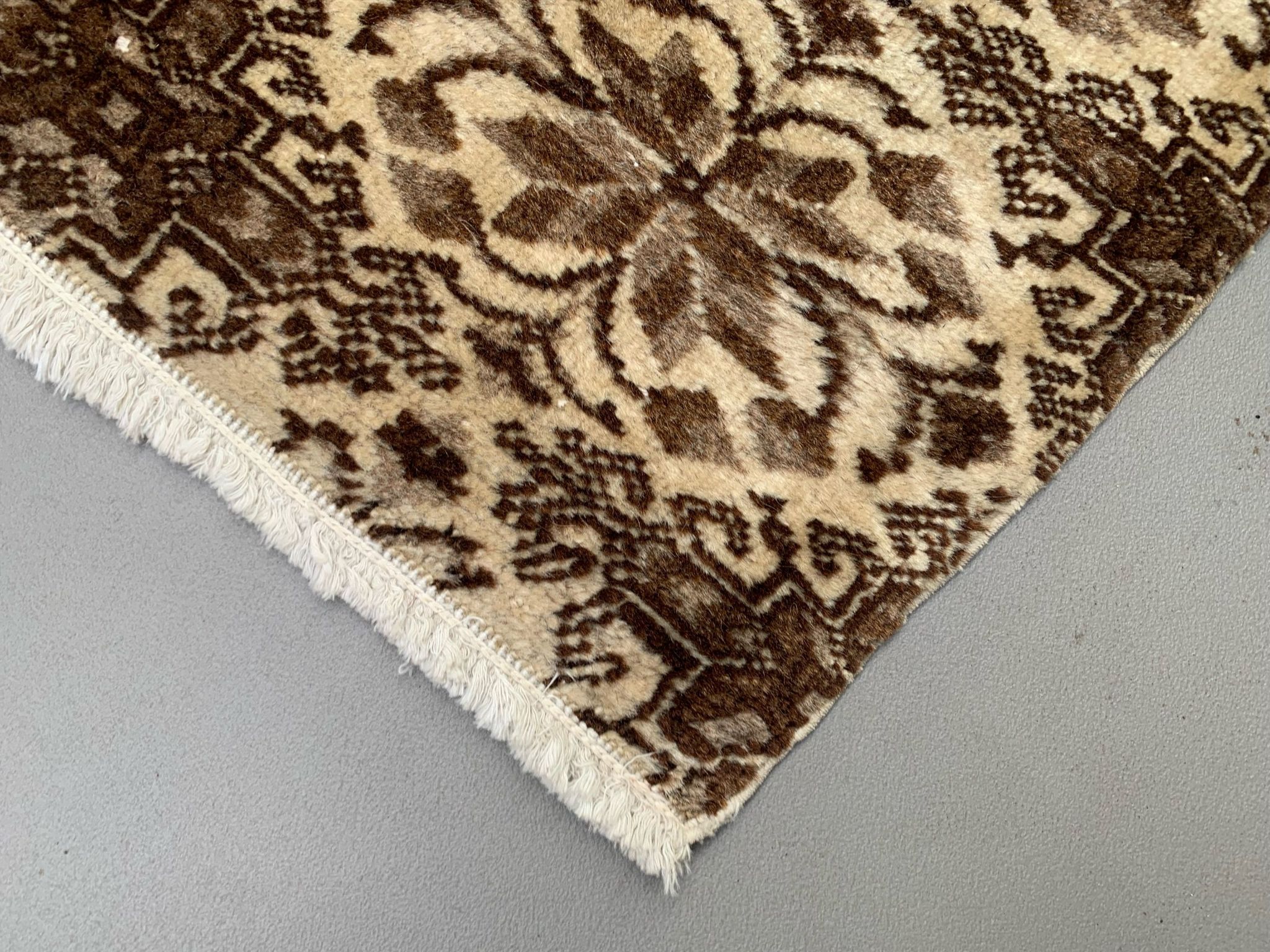 Vintage Turkish rug, tribal wool carpet, 272x200cm