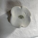 White porcelain rose shaped candle holders