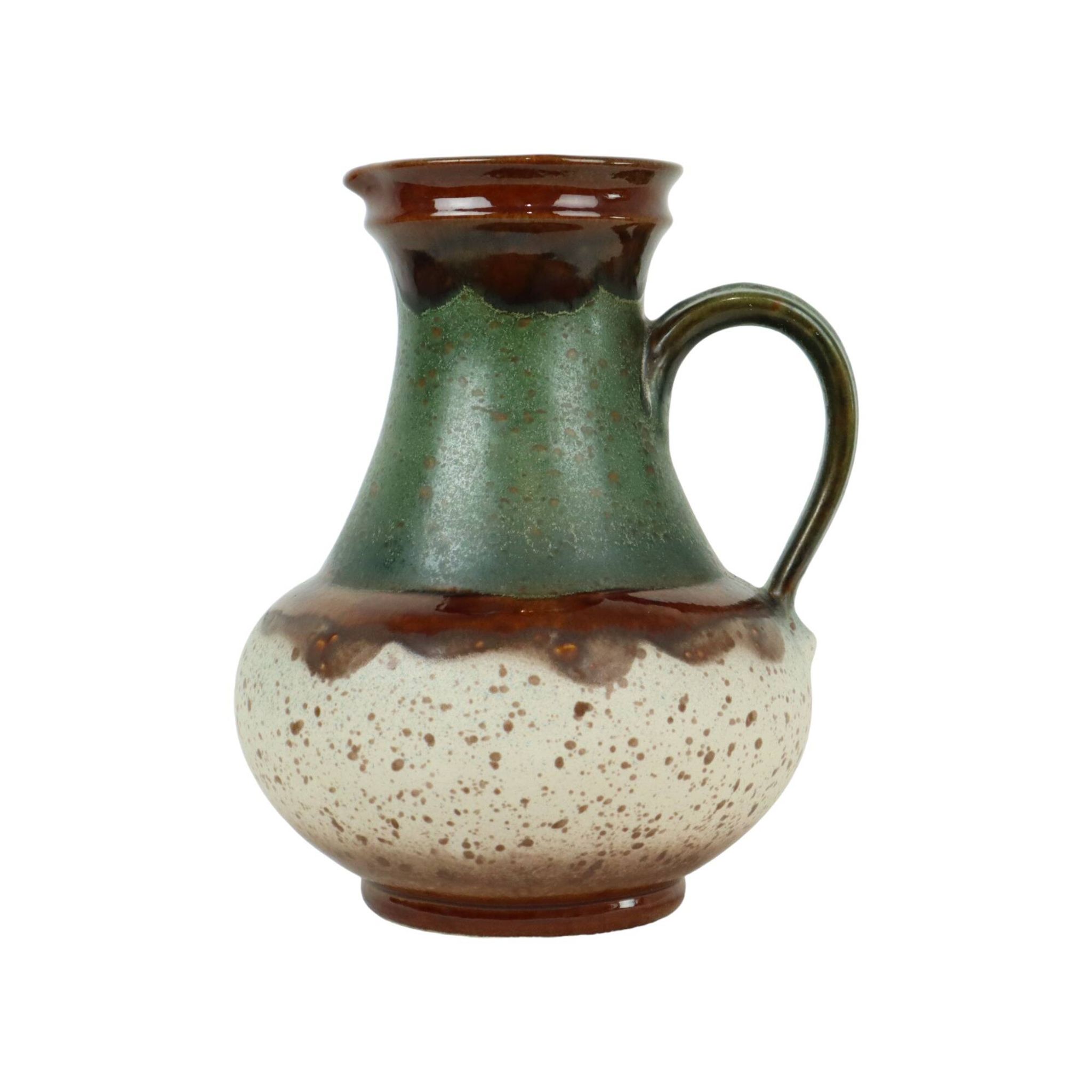 Vase vert rare Terrazzo Allemagne de l’Ouest Faïence Ü-Keramik 1808-30