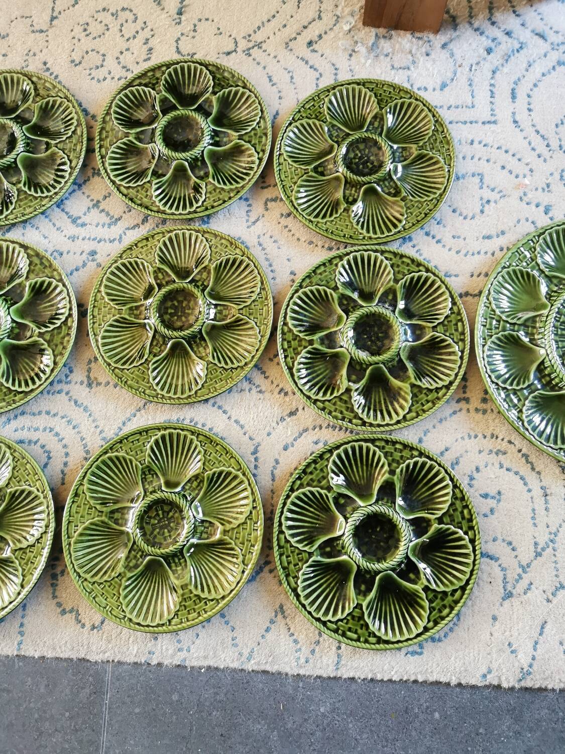 Service à coquillages en barbotine Longchamp