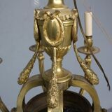 Louis XVI style gilt bronze chandelier