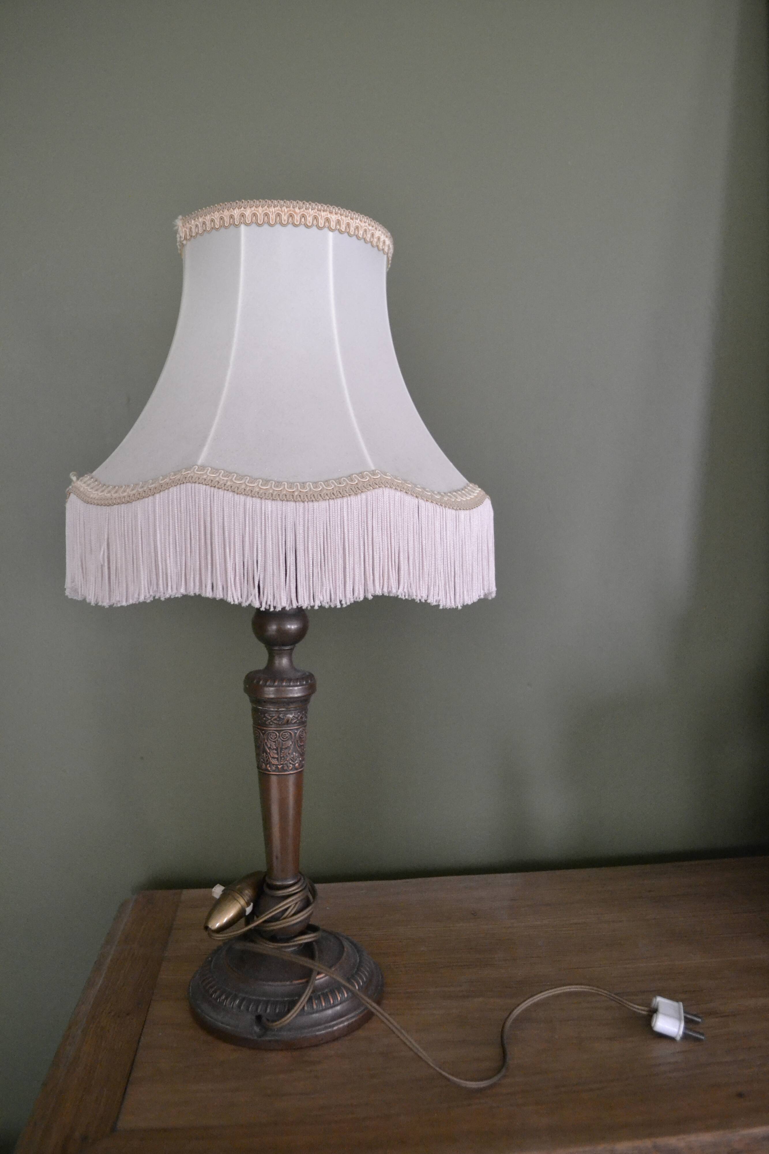 Art deco copper lamp