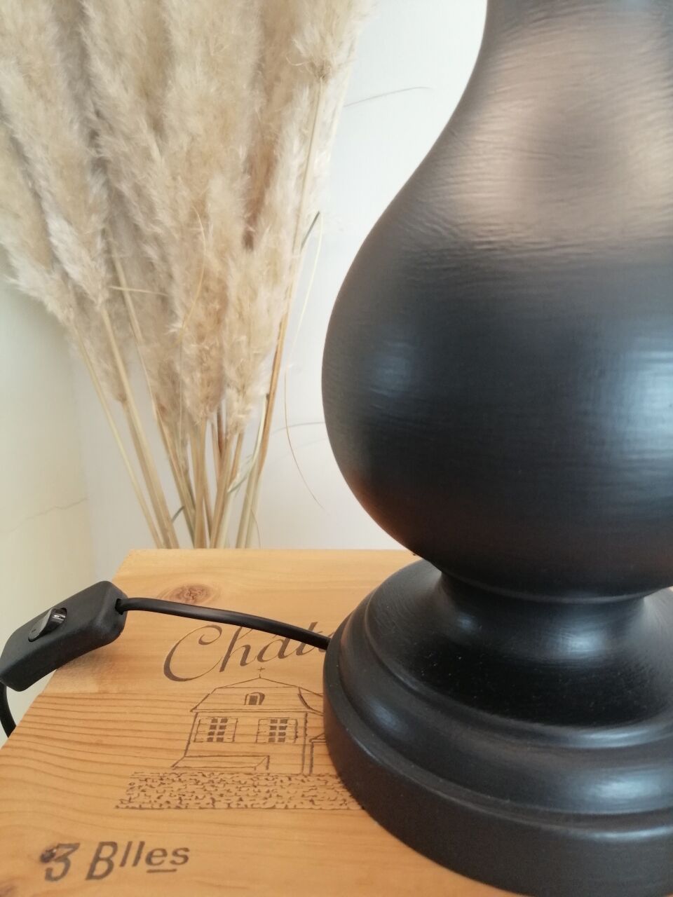 Vintage lamp wood 1980