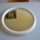 Round white plastic mirror 1970s 1970s France