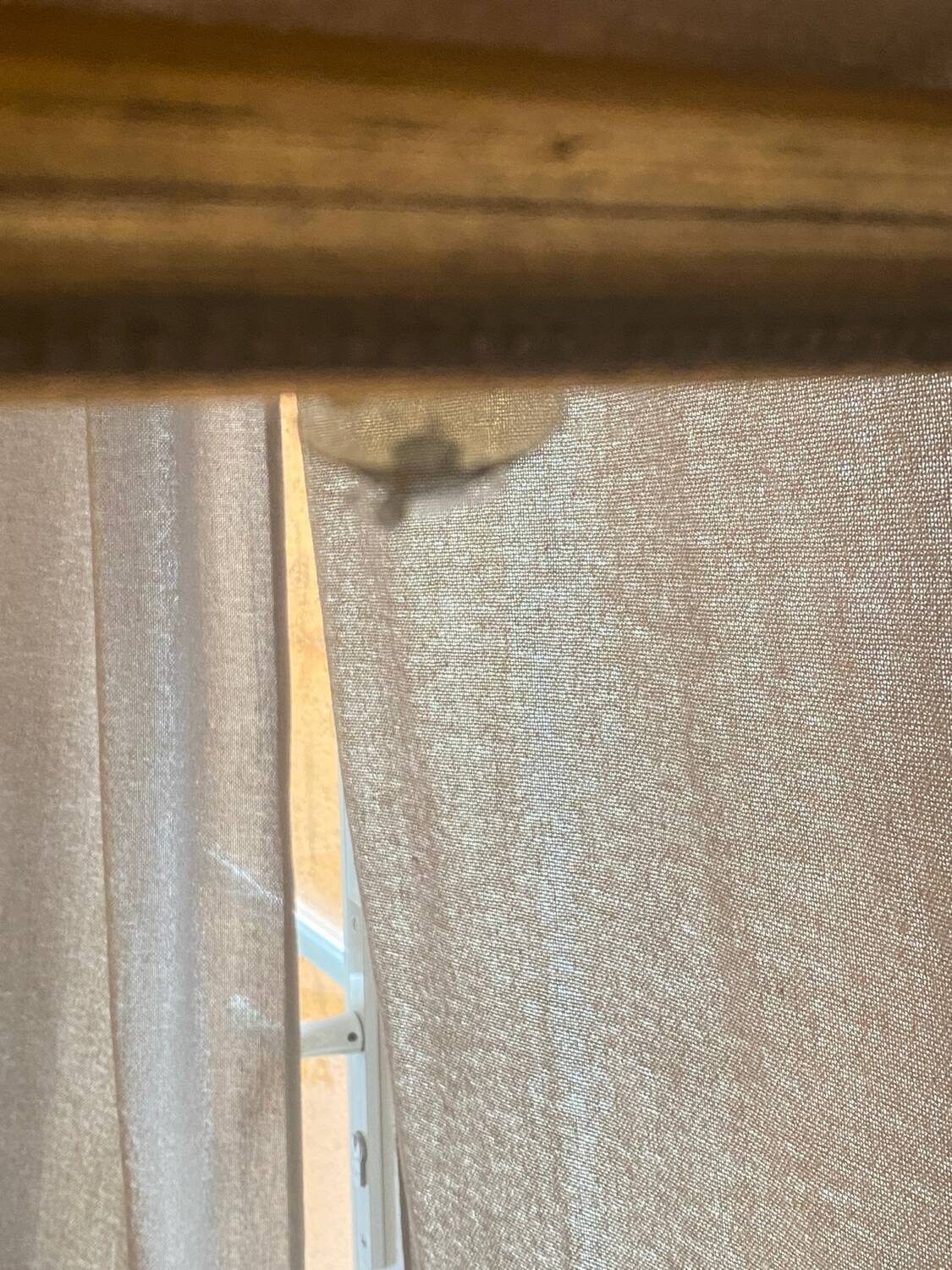 Large and old wooden mirror