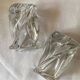 Pair of vintage Saint Louis crystal candlesticks from the 70s