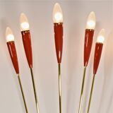 Wall lamp, 1960 brass and red
