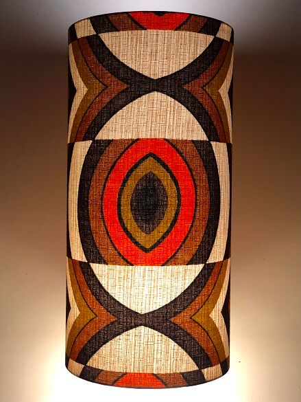 Opaline table lamp lampshade vintage fabric