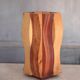 Pair of sculptural wooden vases, curved wooden vase, natural wooden vase