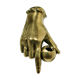 hand bronze art paperweight pen holder early XXth