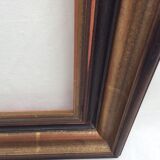 Empty wooden frame in contemporary golden brown color dimension: 73x60cm - depth -4cm-