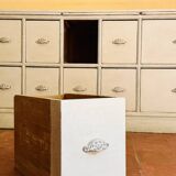 Solid wood sideboard with drawers.