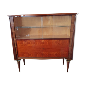 vitrine en bois vernis