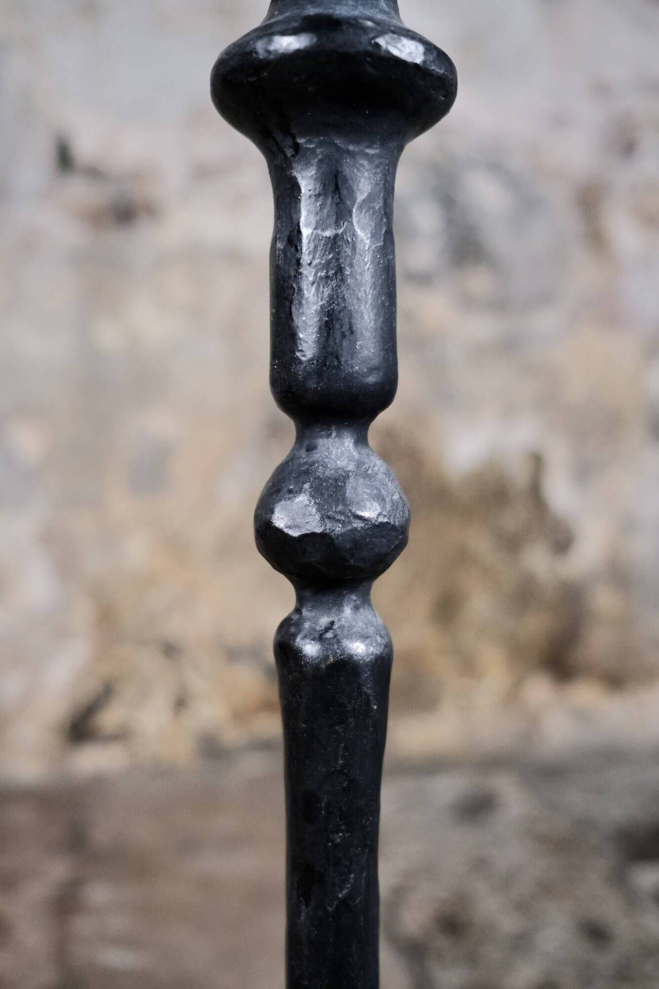 Lampadaire en fer forgé martelé, Bretagne, France, 1980s