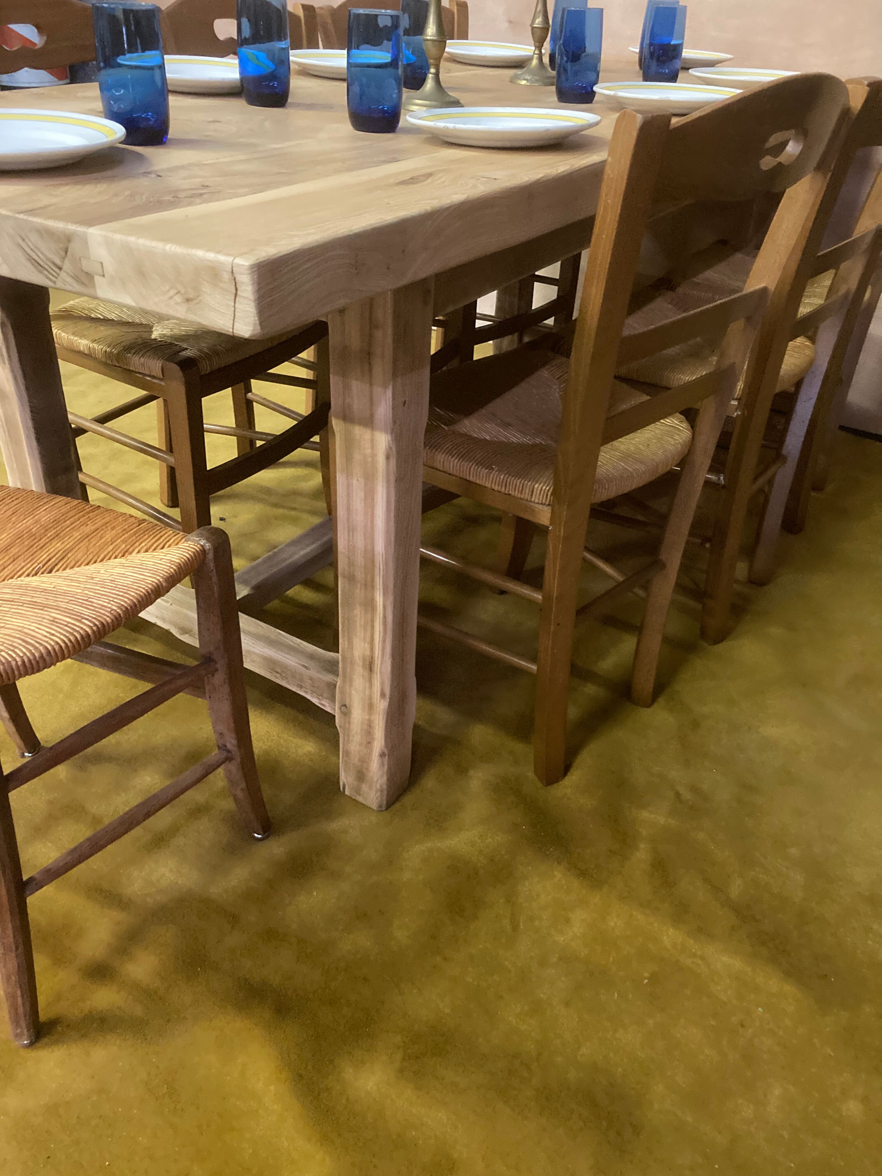 Farmhouse table bois brut