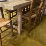 Table de ferme bois brut