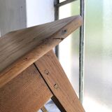 Farm table in raw wood