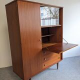 Armoire vitrine et secrétaire en palissandre années 50/60