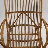Pair of vintage bamboo armchairs, Bonacina style