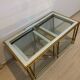 Vintage brass and glass nesting table