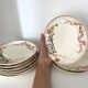 Lot de 9 assiettes à dessert "A la Samaritaine" K&G Lunéville vers 1900