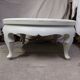 Table basse ronde avec plateau en marbre