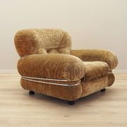 Velour armchair, Italian design, 1970s, production: Italy