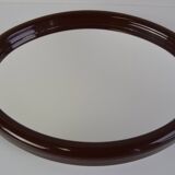 Vintage Oval Wall Mirror, Czechoslovakia, 1970's.