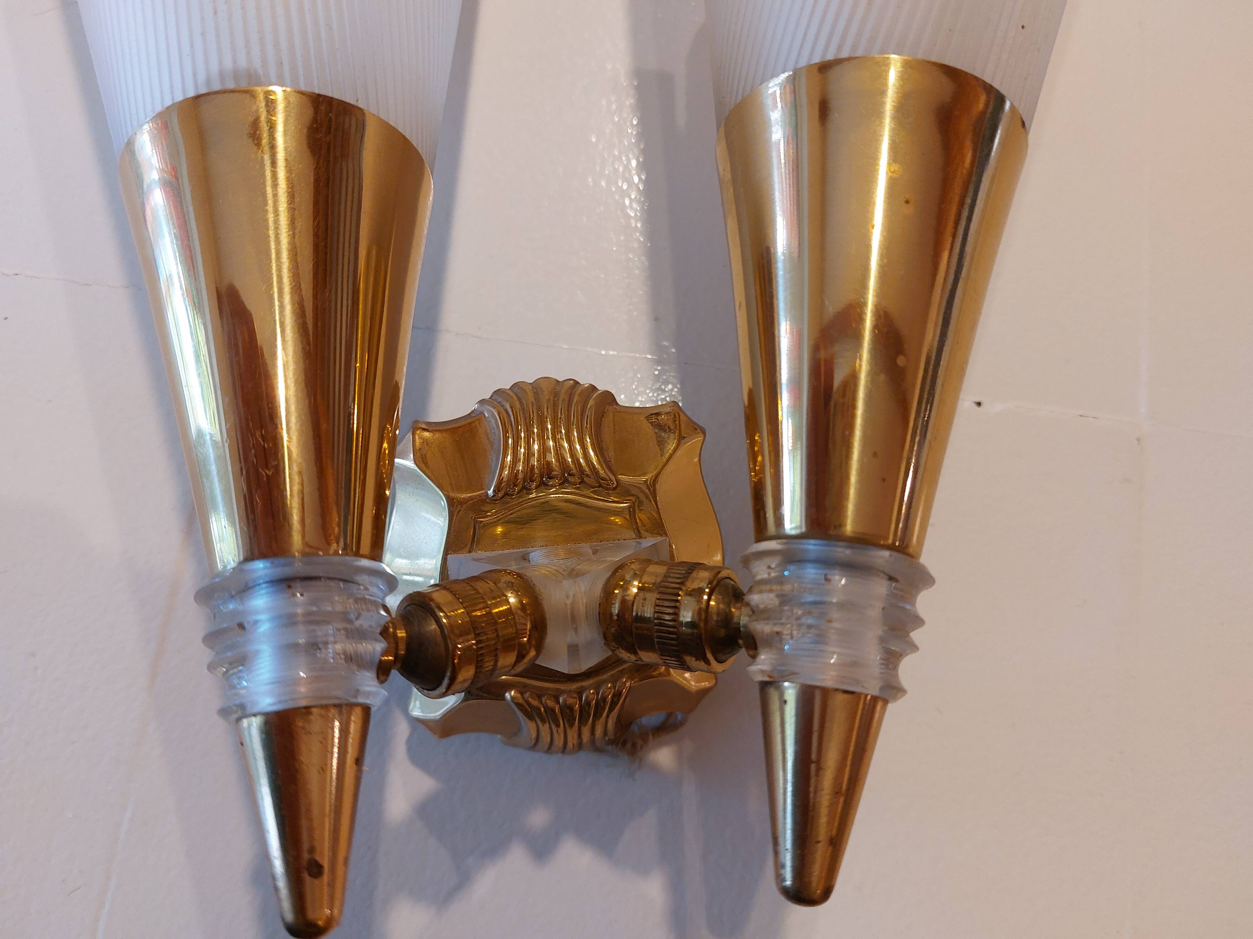 vintage double wall light, 50s-60s