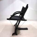 Weishäupl Werkstätten String leather lounge chair, 1980