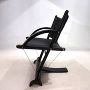 Fauteuil lounge en cuir Weishäupl Werkstätten String, 1980