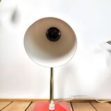 Small vintage 1970s red and gold flexible lamp