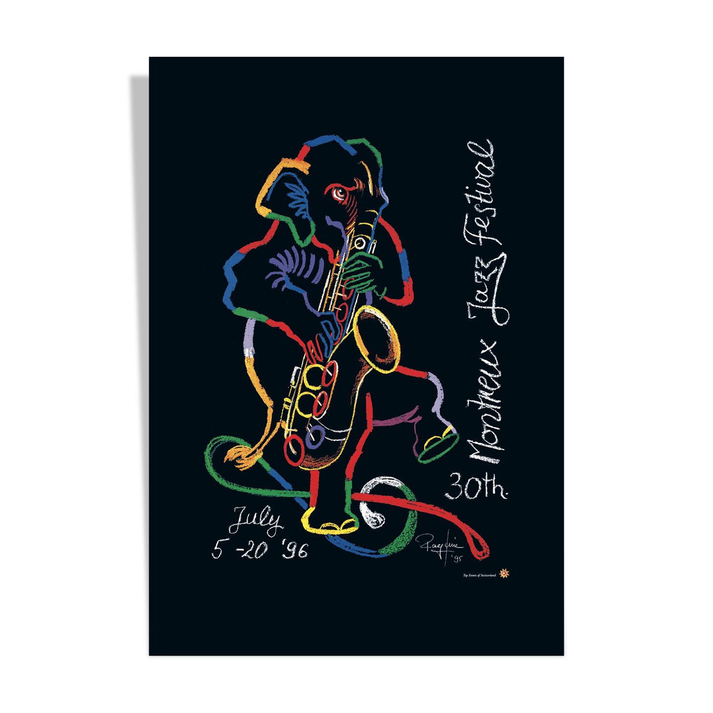 Original poster Rolf Unie- 30 th Montreux Jazz Festival